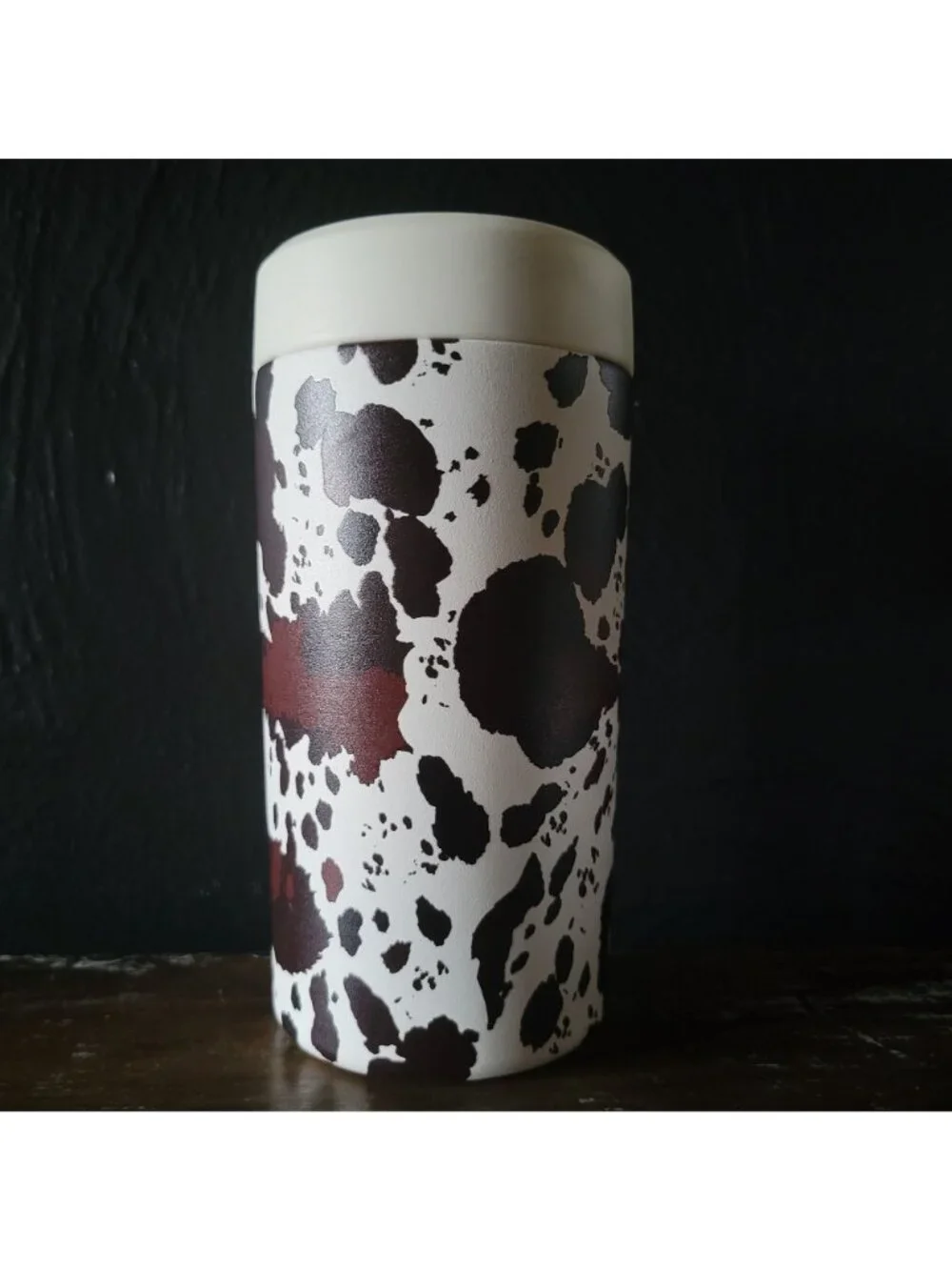 Frost Buddy Universal Buddy Cowabunga Pattern Cow Print Can Cooler 12oz